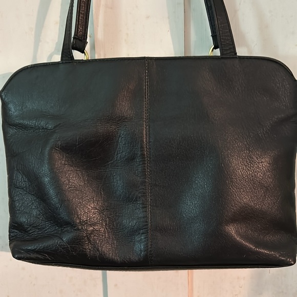 EUC Vintage Alicia Genuine Leather Black Shoulderbag Purse Hobo Tote - Picture 3 of 9